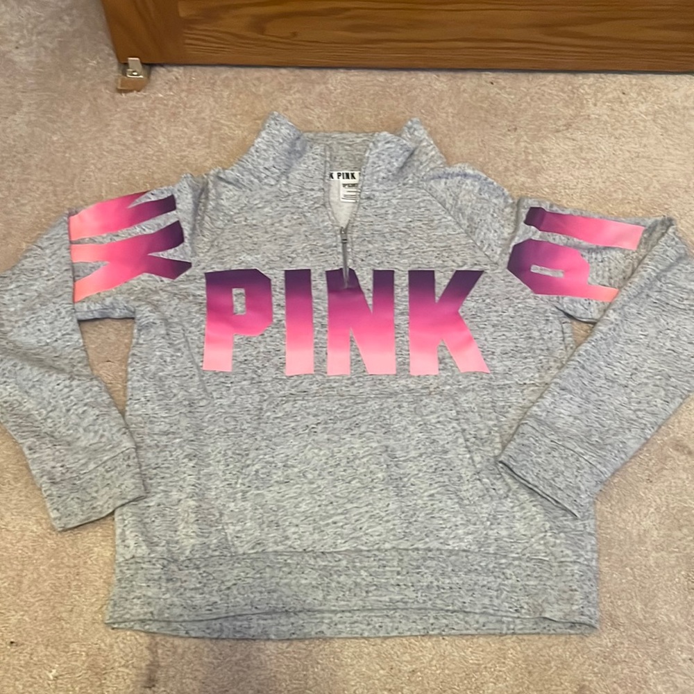 Girls Pink Quarter zip